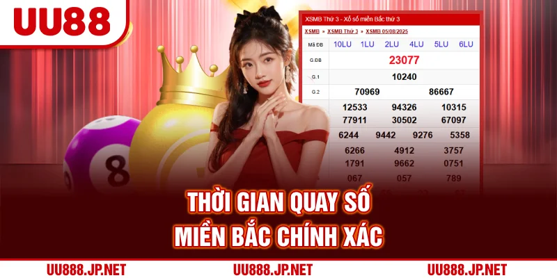 Thời gian quay số miền Bắc chính xác